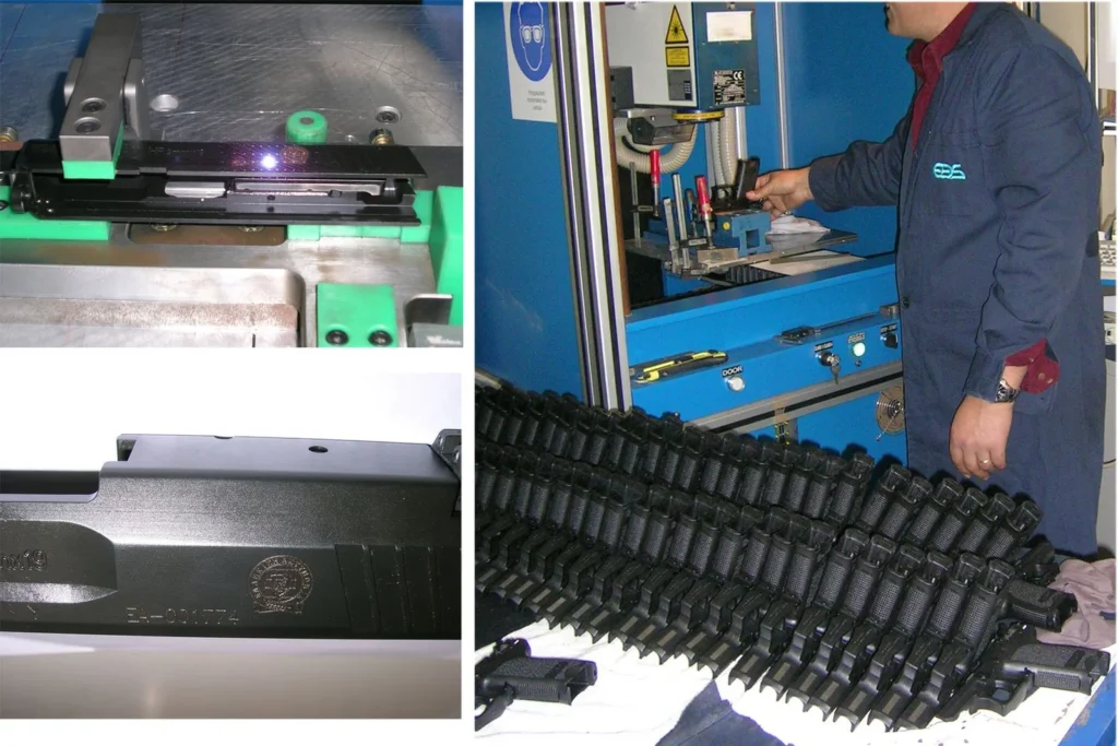 Βιομηχανική χάραξη λέιζερ σε πιστόλια USP 9×19 για τα ΕΑΣ και την Ελληνική Αστυνομία